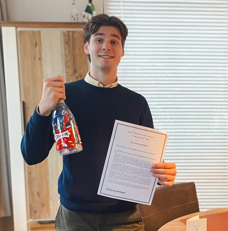 knap werk van Onderzoeksheld Gijs!